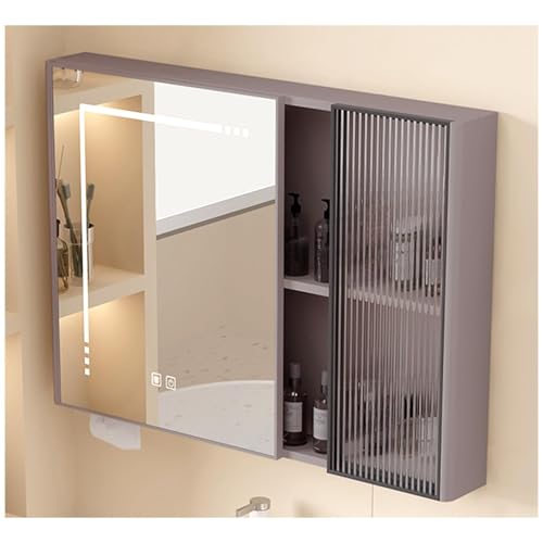 Moderner LED-Badezimmer-Spiegelschrank mit Defog-Funktion, wandmontierte Aufbewahrungslösung für intelligente Badezimmer-Organisation Moderner LED-Badezimmer-Spiegelschrank mit Defog-Funktion, wandmontierte Aufbewahrungslösung für intelligente Badezimmer-Organisation von Generisch