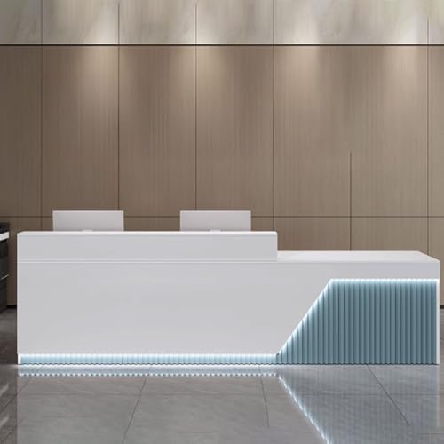 Moderner LED-Empfangstisch für Büro und Lobby, stilvolle Aufbewahrungstheke, Holz-Design, moderne Möbel mit Lichtstreifen, perfekt für Geschäftsräume Moderner LED-Empfangstisch für Büro und Lobby, stilvolle Aufbewahrungstheke, Holz-Design, moderne Möbel mit Lichtstreifen, perfekt für Geschäftsräume von Generisch