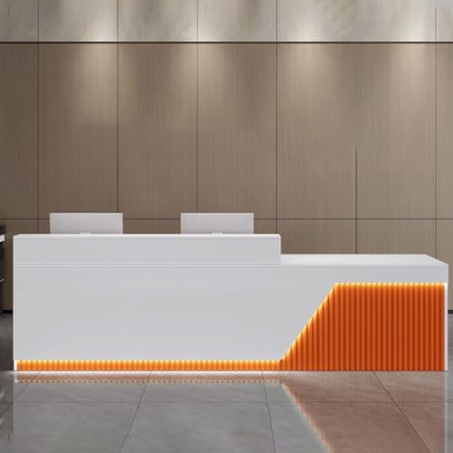 Moderner LED-Empfangstresen mit Ablagefläche, stilvolles Holzdesign für Büro und Lobby, moderne Möbel für professionelle Räume Moderner LED-Empfangstresen mit Ablagefläche, stilvolles Holzdesign für Büro und Lobby, moderne Möbel für professionelle Räume von Generisch