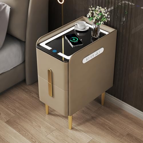 Moderner LED-Nachttisch mit Schubladen, stilvoller Nachttisch für Schlafzimmer & Wohnzimmer, perfekter Möbelakzent Moderner LED-Nachttisch mit Schubladen, stilvoller Nachttisch für Schlafzimmer & Wohnzimmer, perfekter Möbelakzent von Generisch