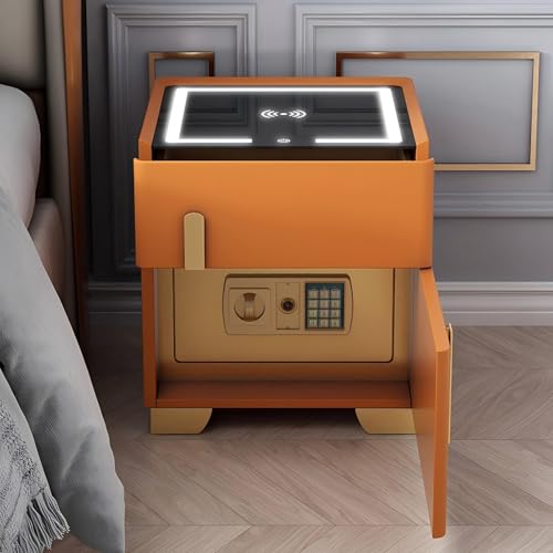 Moderner LED-Nachttisch mit USB-Ladestation, versteckter Safe, stilvolles platzsparendes Design für Schlafzimmer & Büro von Generisch