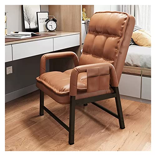 Moderner Lederstuhl mit verstellbarer Rückenlehne und ergonomischem Loungesessel mit hoher Rückenlehne, Einzelliegesessel, bequemer Sessel mit dicker Polsterung, stilvoller orangefarbener Stuhl für Moderner Lederstuhl mit verstellbarer Rückenlehne und ergonomischem Loungesessel mit hoher Rückenlehne, Einzelliegesessel, bequemer Sessel mit dicker Polsterung, stilvoller orangefarbener Stuhl für von Generisch