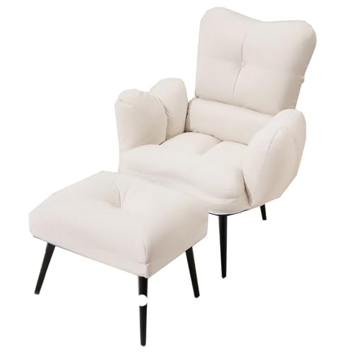 Moderner Leinen-Loungesessel mit verstellbarem Massivholzrahmen für Wohnzimmer und Büro von Generisch