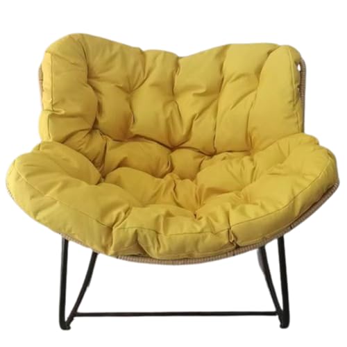 Moderner Loungesessel, ergonomischer Schaukelstuhl für Balkon, gepolsterter Stoffsitz, stilvolle Wohnzimmer/Schlafzimmermöbel, 110 x 78 cm, komfortables Poltrona-Design von Generisch