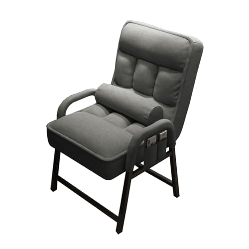 Moderner Loungesessel mit Metallbeinen, verstellbarer Liege, bequemer Lesesessel, 5 Positionen neigbar, stilvolles Entspannungssofa für Wohnzimmer und Schlafzimmer (Farbe: E) von Generisch