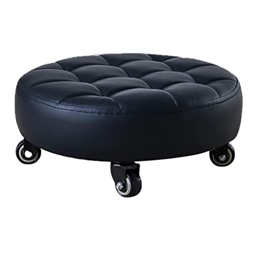 Moderner Low-Pod-Hocker, Sitz aus PU-Leder und Universalrollen, geeignet für Heimbüro, Garage usw., in schwarzer Farbe. Moderner Low-Pod-Hocker, Sitz aus PU-Leder und Universalrollen, geeignet für Heimbüro, Garage usw., in schwarzer Farbe. von Generisch