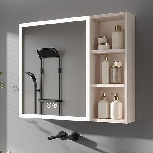 Moderner Medizinschrank mit Spiegel, Entnebelung, Wandmontage, Badezimmer-Aufbewahrungsschrank, stilvoller Schminktisch, platzsparend für Badezimmer Moderner Medizinschrank mit Spiegel, Entnebelung, Wandmontage, Badezimmer-Aufbewahrungsschrank, stilvoller Schminktisch, platzsparend für Badezimmer von Generisch