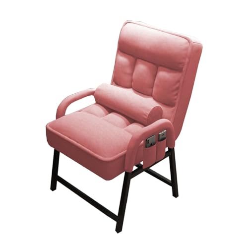 Moderner Metallbein-Loungestuhl, bequemer Liegesessel mit 5 Winkeleinstellungen, stilvolles Freizeitsofa für Wohnzimmer und Schlafzimmer (Farbe: C) von Generisch