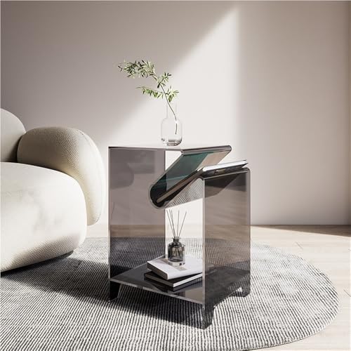 Moderner Nachttisch aus Acryl mit Stauraum, klarer Nachttisch für Schlafzimmer und Wohnzimmer, platzsparendes Design von Generisch