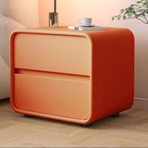 Moderner Nachttisch aus Massivholz, cremefarbener Beistelltisch für Schlafzimmer, stilvoller Aufbewahrungsschrank, 45 x 40 x 48 cm, orangefarbener Akzent, minimalistisches Design, perfekter Nachttisch Moderner Nachttisch aus Massivholz, cremefarbener Beistelltisch für Schlafzimmer, stilvoller Aufbewahrungsschrank, 45 x 40 x 48 cm, orangefarbener Akzent, minimalistisches Design, perfekter Nachttisch von Generisch