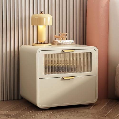 Moderner Nachttisch aus der Mitte des Jahrhunderts, Nachttisch aus Holz mit PU-Leder-Finish, 2 Schubladen für verbesserte Schlaf- und Wohnzimmeraufbewahrung, stilvolles und funktionales Design Moderner Nachttisch aus der Mitte des Jahrhunderts, Nachttisch aus Holz mit PU-Leder-Finish, 2 Schubladen für verbesserte Schlaf- und Wohnzimmeraufbewahrung, stilvolles und funktionales Design von Generisch