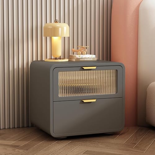 Moderner Nachttisch aus der Mitte des Jahrhunderts, Nachttisch aus Holz mit PU-Leder-Finish, 2 Schubladen für verbesserte Schlaf- und Wohnzimmeraufbewahrung, stilvolles und funktionales Design Moderner Nachttisch aus der Mitte des Jahrhunderts, Nachttisch aus Holz mit PU-Leder-Finish, 2 Schubladen für verbesserte Schlaf- und Wohnzimmeraufbewahrung, stilvolles und funktionales Design von Generisch