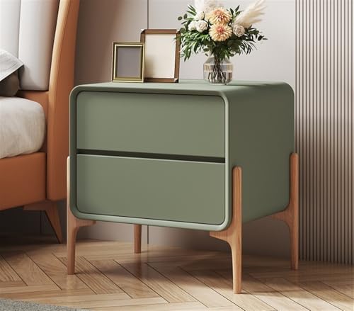 Moderner Nachttisch aus grauem Holz mit Schubladen, praktischer Beistelltisch für Wohnzimmer und Schlafzimmer, kompaktes Design für kleine Räume (50 x 39,9 x 50 cm) von Generisch