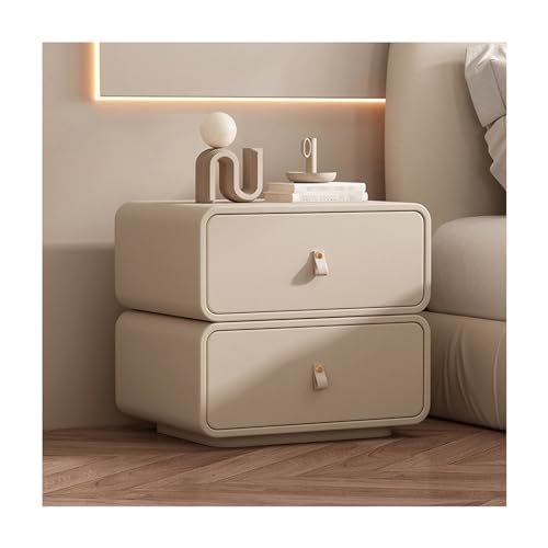 Moderner Nachttisch mit 2 Massivholzschubladen – Moderner Nachttisch in Creme mit Mikrofaser-Leder-Umwicklung – Stilvolle Schlafzimmer-Kommode mit Schubladen Moderner Nachttisch mit 2 Massivholzschubladen – Moderner Nachttisch in Creme mit Mikrofaser-Leder-Umwicklung – Stilvolle Schlafzimmer-Kommode mit Schubladen von Generisch