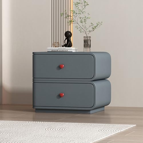 Moderner Nachttisch mit 2 Schubladen, Nachttisch aus Holz für Schlafzimmer & Wohnzimmer, stilvolle Kommode, linke Seite Design von Generisch