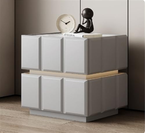Moderner Nachttisch mit 2 Schubladen, platzsparender Nachttisch für Schlafzimmer und Wohnzimmer, kompakte Kommode für kleine Räume Moderner Nachttisch mit 2 Schubladen, platzsparender Nachttisch für Schlafzimmer und Wohnzimmer, kompakte Kommode für kleine Räume von Generisch