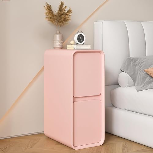 Moderner Nachttisch mit 2 Schubladen, schmaler Beistelltisch für Schlafzimmer und Wohnzimmer, kompaktes Design (Größe: 30 cm) von Generisch