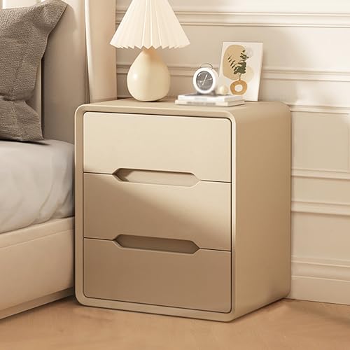 Moderner Nachttisch mit 3 Massivholzschubladen, Mikrofaser-Lederumwicklung, leiser Schiebemechanismus für Schlafzimmer, Wohnzimmer, Wohnheim Moderner Nachttisch mit 3 Massivholzschubladen, Mikrofaser-Lederumwicklung, leiser Schiebemechanismus für Schlafzimmer, Wohnzimmer, Wohnheim von Generisch