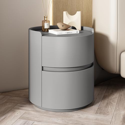 Moderner Nachttisch mit Aufbewahrungsschubladen, runder Nachttisch aus Holz, Schlafzimmer-Kommode, Aufbewahrungslösung für Zuhause Moderner Nachttisch mit Aufbewahrungsschubladen, runder Nachttisch aus Holz, Schlafzimmer-Kommode, Aufbewahrungslösung für Zuhause von Generisch