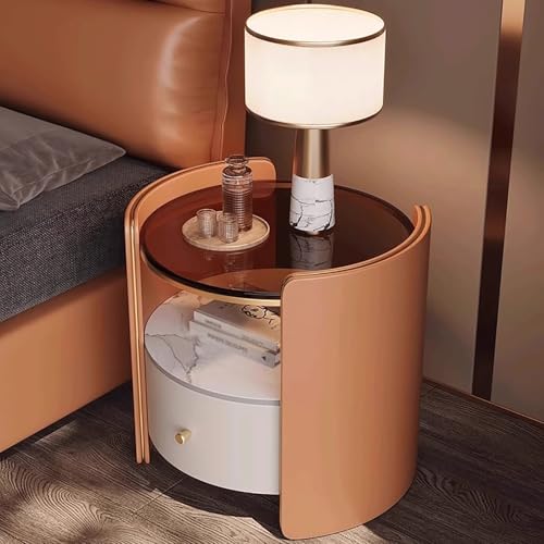 Moderner Nachttisch mit Glasplatte und Steintrennung - Platzsparendes Design für Schlafzimmer und Sofa Moderner Nachttisch mit Glasplatte und Steintrennung - Platzsparendes Design für Schlafzimmer und Sofa von Generisch