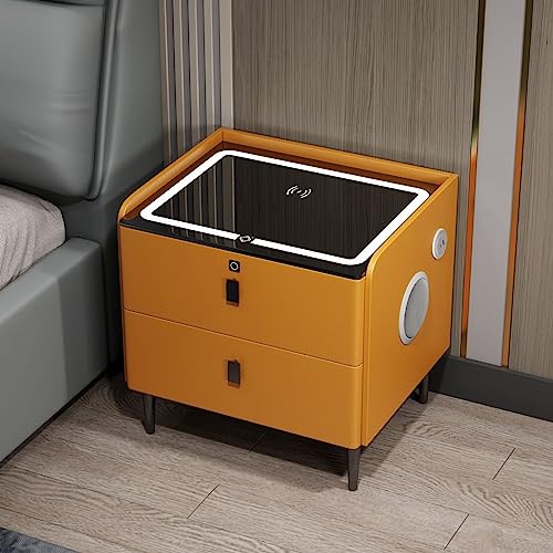 Moderner Nachttisch mit Ladestation, Kabellose LED-Lichter, Fingerabdruckschloss & Bluetooth-Lautsprecher, 2 Aufbewahrungsschubladen für Schlafzimmer oder Wohnzimmermöbel Moderner Nachttisch mit Ladestation, Kabellose LED-Lichter, Fingerabdruckschloss & Bluetooth-Lautsprecher, 2 Aufbewahrungsschubladen für Schlafzimmer oder Wohnzimmermöbel von Generisch
