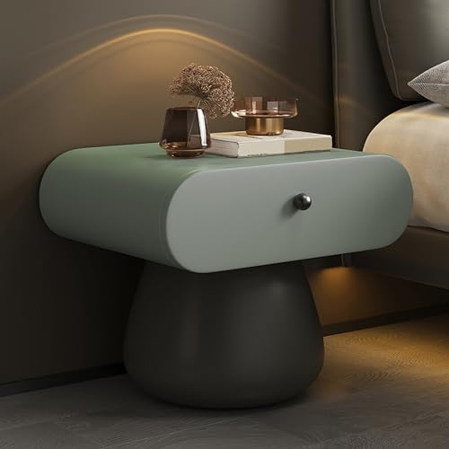 Moderner Nachttisch mit Schubladen, minimalistischer Nachttisch mit PU-Leder-Finish und stabilem Sockel für Wohnzimmer und Schlafzimmer Moderner Nachttisch mit Schubladen, minimalistischer Nachttisch mit PU-Leder-Finish und stabilem Sockel für Wohnzimmer und Schlafzimmer von Generisch