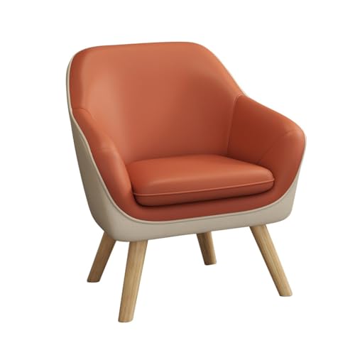 Moderner Polstersessel - Ergonomischer Loungesessel mit Holzbeinen, stilvolle Liege für Wohnzimmer oder Eingangsbereich (Grau) von Generisch