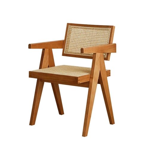 Moderner Rattan-Esszimmerstuhl mit Rückenlehne aus Holz, 52 x 47 x 78 cm Moderner Rattan-Esszimmerstuhl mit Rückenlehne aus Holz, 52 x 47 x 78 cm von Generisch
