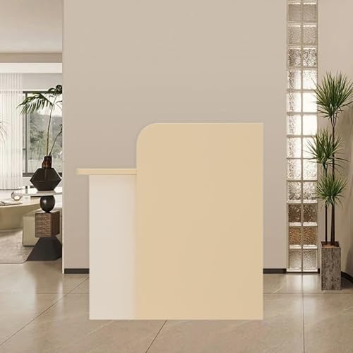 Moderner Salon-Empfangstisch, kompakter Thekentisch, stilvoller Sekretär-Schreibtisch für Einzelhandel und Spa, klein, platzsparend, ideale Kassenlösung (Weiß, 60 x 45 x 100 cm) von Generisch