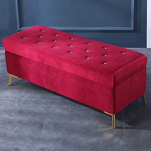 Moderner Samt-Fußstützen-Hocker, luxuriöses Kristallknopf-Polster-Design für Wohnzimmer, Schlafzimmer, Eingangsbereich, Flur Moderner Samt-Fußstützen-Hocker, luxuriöses Kristallknopf-Polster-Design für Wohnzimmer, Schlafzimmer, Eingangsbereich, Flur von Generisch