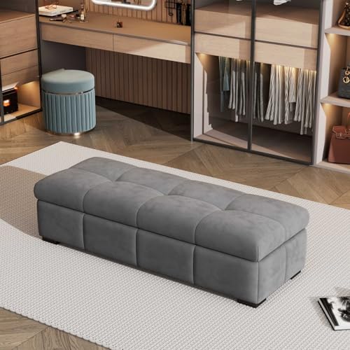 Moderner Samt-Ottomane mit geripptem Stauraum – eleganter Eingangs- und Wohnzimmerbehälter, rechteckiges Design für Sofa und Bett, rustikaler Stil, perfekt für Heimdekoration. Moderner Samt-Ottomane mit geripptem Stauraum – eleganter Eingangs- und Wohnzimmerbehälter, rechteckiges Design für Sofa und Bett, rustikaler Stil, perfekt für Heimdekoration. von Generisch