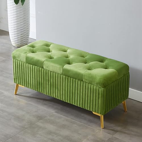 Moderner Samt gepolsterter rechteckiger Fußhocker mit Stauraum, weich und langlebig für Wohnzimmer oder Schlafzimmer, platzsparendes Design Moderner Samt gepolsterter rechteckiger Fußhocker mit Stauraum, weich und langlebig für Wohnzimmer oder Schlafzimmer, platzsparendes Design von Generisch