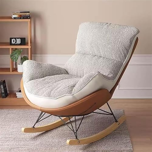 Moderner Schaukelstuhl aus Samt mit dickem Kissen zum Lesen, Nickerchen, für den Innenbereich, bequemer Lounge-Sessel für Wohnzimmer Moderner Schaukelstuhl aus Samt mit dickem Kissen zum Lesen, Nickerchen, für den Innenbereich, bequemer Lounge-Sessel für Wohnzimmer von Generisch