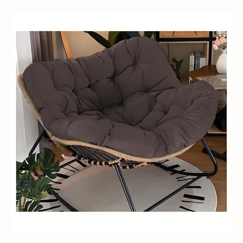 Moderner Schaukelstuhl für Erwachsene, Eiförmiges Design mit Kissen gepolstert, übergroßer Rattan-Loungesessel mit Metallgestell für Outdoor Garten Terrasse Entspannung Moderner Schaukelstuhl für Erwachsene, Eiförmiges Design mit Kissen gepolstert, übergroßer Rattan-Loungesessel mit Metallgestell für Outdoor Garten Terrasse Entspannung von Generisch