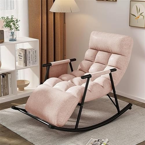 Moderner Schaukelstuhl für Kinderzimmer, mit atmungsaktivem Tech-Tuch und verstellbarer Rückenlehne, bequemes Wohnzimmer-Sofaliege mit Beinstütze und Armlehnen, ideal für Schlafzimmer oder Garten von Generisch