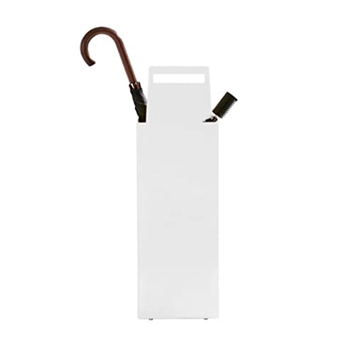Moderner Schirmständer aus Metall, kreativer Mehrzweck-Halter für Hotels und Restaurants, stilvolles weißes Design, Größe 20 x 50 cm, langlebige und platzsparende Lösung von Generisch