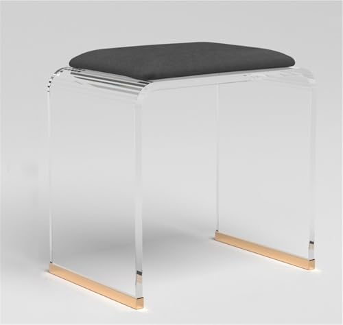 Moderner Schminkhocker aus Acryl mit Samtkissen – Stilvoller multifunktionaler Fußhocker mit klaren Beinen – ative Möbel für Zuhause und Büro Moderner Schminkhocker aus Acryl mit Samtkissen – Stilvoller multifunktionaler Fußhocker mit klaren Beinen – ative Möbel für Zuhause und Büro von Generisch