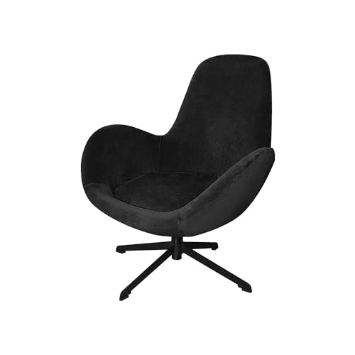 Moderner Schonbezug für Drehsessel, mittlere Rückenlehne, mit Seitenarmen, gebogenes Flügelrücken-Design, für Wohnzimmer, Schlafzimmer, Heimbüro und Waschtisch, Schwarz, 4 Stück Moderner Schonbezug für Drehsessel, mittlere Rückenlehne, mit Seitenarmen, gebogenes Flügelrücken-Design, für Wohnzimmer, Schlafzimmer, Heimbüro und Waschtisch, Schwarz, 4 Stück von Generisch