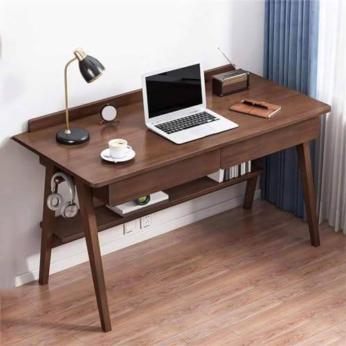 Moderner Schreibtisch aus Naturholz mit Schubladen und Regalen, Home Office Schreibarbeitsplatz, einfacher Arbeitstisch für den Computergebrauch Moderner Schreibtisch aus Naturholz mit Schubladen und Regalen, Home Office Schreibarbeitsplatz, einfacher Arbeitstisch für den Computergebrauch von Generisch