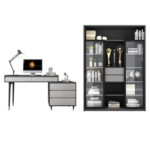 Moderner Schreibtisch für das Heimbüro mit Schubladen, stilvoller Arbeitsplatz und Arbeitszimmertisch zum Schreiben am Computer und mehr, kleines Couchtisch-Design (Farbe: D) von Generisch