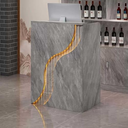 Moderner Schreibtisch mit abschließbarer Schublade, Empfangstisch für Büro, Geschäft, Salon und Lobby, schlankes Design und sichere Aufbewahrung, 80 cm, Weiß Moderner Schreibtisch mit abschließbarer Schublade, Empfangstisch für Büro, Geschäft, Salon und Lobby, schlankes Design und sichere Aufbewahrung, 80 cm, Weiß von Generisch