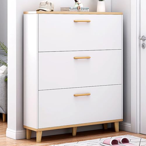 Moderner Schuhschrank mit 3 Klappschubladen – freistehendes Schuhregal für 24 Paar, schmaler Eingangsbereich, stilvolle Schranklösung, 100 x 24 x 121 cm Moderner Schuhschrank mit 3 Klappschubladen – freistehendes Schuhregal für 24 Paar, schmaler Eingangsbereich, stilvolle Schranklösung, 100 x 24 x 121 cm von Generisch