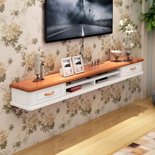 Moderner Schwebender Fernsehschrank, Wohnwand mit Stauraum Unter Dem TV, Schwebende Fernsehtisch for Wohnzimmer und Schlafzimmer, Rustikal Moderner Schwebender Fernsehschrank, Wohnwand mit Stauraum Unter Dem TV, Schwebende Fernsehtisch for Wohnzimmer und Schlafzimmer, Rustikal von Generisch