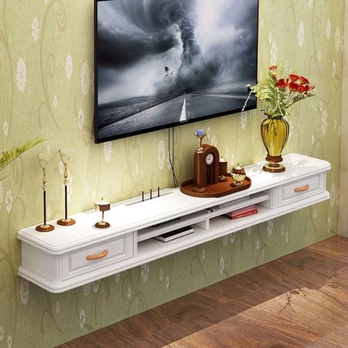 Moderner Schwebender Fernsehschrank, Wohnwand mit Stauraum Unter Dem TV, Schwebende Fernsehtisch for Wohnzimmer und Schlafzimmer, Rustikal Moderner Schwebender Fernsehschrank, Wohnwand mit Stauraum Unter Dem TV, Schwebende Fernsehtisch for Wohnzimmer und Schlafzimmer, Rustikal von Generisch