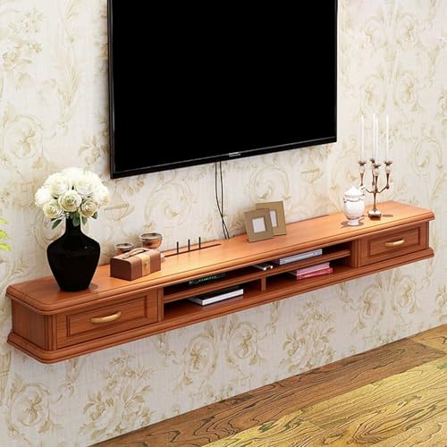 Moderner Schwebender Fernsehschrank, Wohnwand mit Stauraum Unter Dem TV, Schwebende Fernsehtisch for Wohnzimmer und Schlafzimmer, Rustikal Moderner Schwebender Fernsehschrank, Wohnwand mit Stauraum Unter Dem TV, Schwebende Fernsehtisch for Wohnzimmer und Schlafzimmer, Rustikal von Generisch