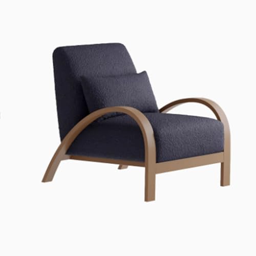 Moderner Sessel Stilvolles Freizeitsofa für Wohnzimmer Schlafzimmer & Balkon Cremeweißer Stoff Lesesessel mit bequemen Armlehnen von Generisch