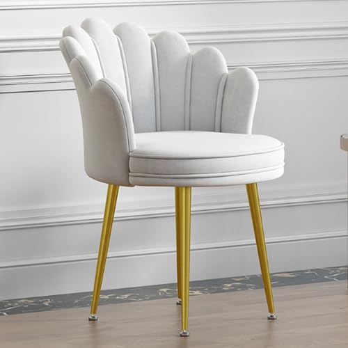Moderner Sessel aus Samt mit Kissen und goldfarbenen Beinen, bequemer gepolsterter Sitz für Wohnzimmer, Schlafzimmer oder Esszimmer, stilvoller grauer Freizeitstuhl von Generisch