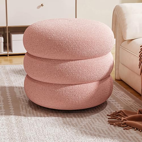 Moderner Sherpa-Ottomanhocker – runde Boucle-Fußstütze für Wohnzimmer & Schlafzimmer – kompakt gepolsterter Schminktisch – stilvolle gepolsterte Ottomane für Heimdekoration Moderner Sherpa-Ottomanhocker – runde Boucle-Fußstütze für Wohnzimmer & Schlafzimmer – kompakt gepolsterter Schminktisch – stilvolle gepolsterte Ottomane für Heimdekoration von Generisch