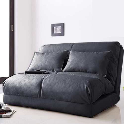 Moderner Sitzsack-Stuhl, gemütliches Kaminsofa für Wohnzimmer/Schlafzimmer/Büro, fauler Loungesessel in Dunkelgrau, 120 cm breit, bequeme Sitzgelegenheit zur Entspannung von Generisch