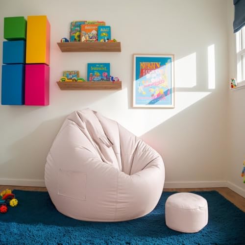 Moderner Sitzsack aus Samt für Erwachsene – waschbarer, leicht zu entfernender Bezug, perfekt für Stofftieraufbewahrung, Wohnzimmer, 90 x 100 cm, stilvoll und bequem. von Generisch